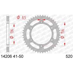 COURONNE ACIER 520 (14206-50 / 50-32043-50 / JTR822.50)