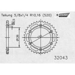 COURONNE ACIER 520 (14206-50 / 50-32043-50 / JTR822.50)