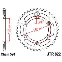 COURONNE ACIER 520 (14206-50 / 50-32043-50 / JTR822.50)