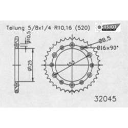 ZAHNKRANZ STAHL 520 (10212-49 / 50-32045-49 / JTR210.49)