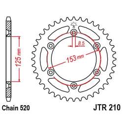 ZAHNKRANZ STAHL 520 (10212-49 / 50-32045-49 / JTR210.49)