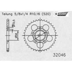 COURONNE ACIER 520 (10215-36 / 50-32046-36 / JTR604.36)