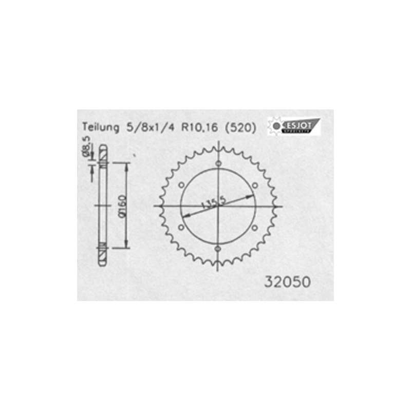 ZAHNKRANZ STAHL 520 (50-32050-41 / JTR5.41)