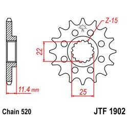 PIGNON 520 (73303-16 / 50-32051-16 / JTF1902.16)