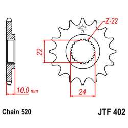 PIGNON 520 (61301-15 / 50-32054-15 / JTF402.15)