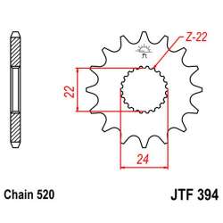 PIGNON 520 (61201-13 / 50-32056-13 / JTF394.13)