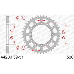 COURONNE ACIER 520 (44200-39 / 50-32056-39 / JTR13.39)