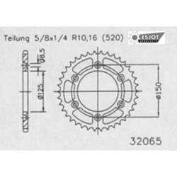 ZAHNKRANZ STAHL 520 (71304-50 / 50-32065-50 / JTR897.50)