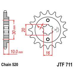 PIGNON 520 (46203-14 / 50-32067-14 / JTF711.14)