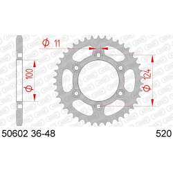 ZAHNKRANZ STAHL 520 (50602-43 / 50-32072-43 / JTR735.43)