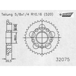 ZAHNKRANZ STAHL 520 (50-32075-40)