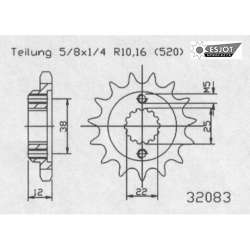 PIGNON 520 (52606-15 / JTF495.15)