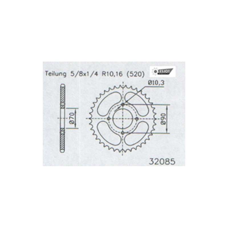 ZAHNKRANZ STAHL 520 (JTR1414.43)