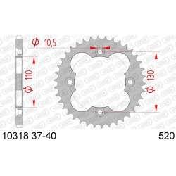 ZAHNKRANZ STAHL 520 (10318-40 / 50-32089-40)