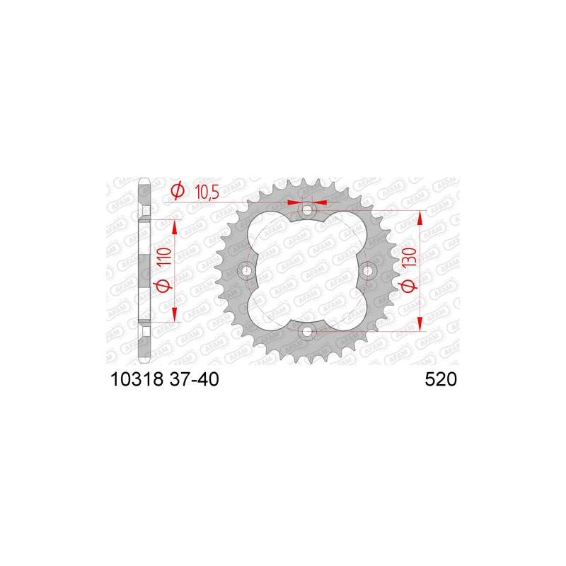 ZAHNKRANZ STAHL 520 (10318-40 / 50-32089-40)