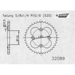 ZAHNKRANZ STAHL 520 (10318-40 / 50-32089-40)