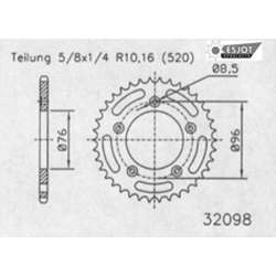 ZAHNKRANZ STAHL 520 (50-32098-41)