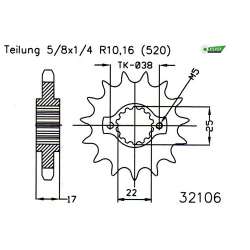PIGNON 520 (52612-15 / 50-32106-15)