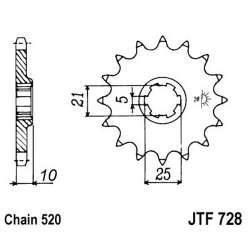 PIGNON 520 (22600-15 / 50-32114-15 / JTF728.15)