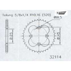 ZAHNKRANZ STAHL 520 (12407-36 / 50-32114-36 / JTR1857.36)