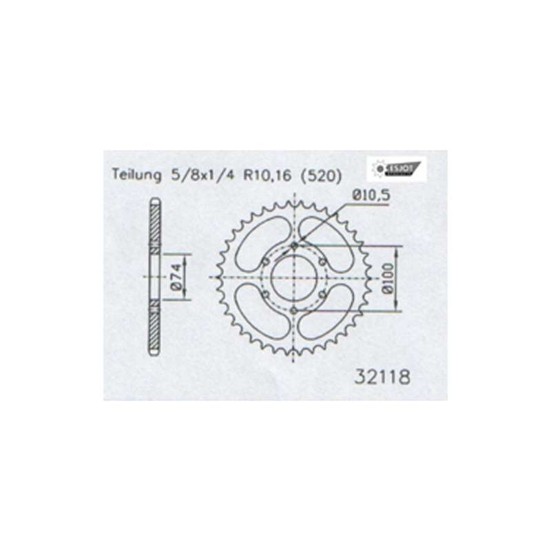 COURONNE ACIER 520 (50-32118-46 / JTR1073.46)