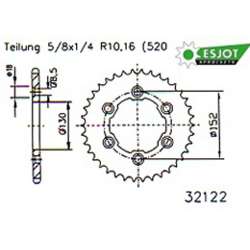ZAHNKRANZ STAHL 520 (50-32122-48 / JTR706.48)