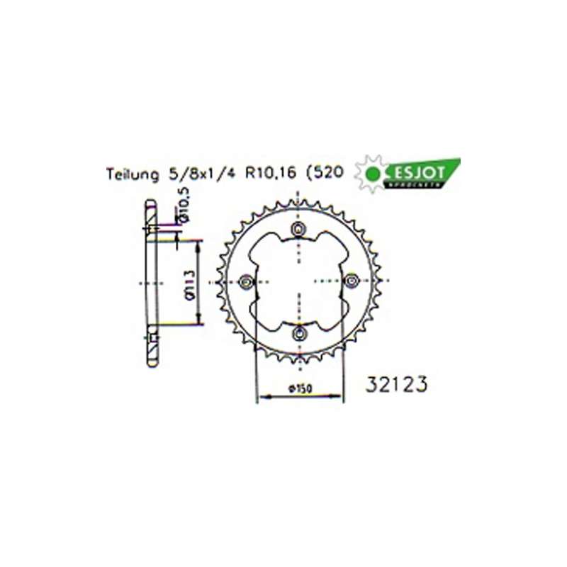 COURONNE ACIER 520 (50-32123-40 / JTR1760.40)