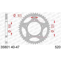 ZAHNKRANZ STAHL 520 (35801-40/ 50-32125-40 / JTR703.40)
