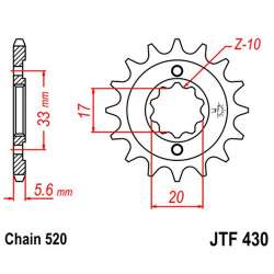 RITZEL 520 (24304-15 / 50-32130-15 / JTF430.15)
