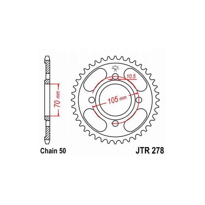 COURONNE ACIER 530 (50-35001-38 / JTR278.38)