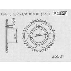 COURONNE ACIER 530 (50-35001-38 / JTR278.38)