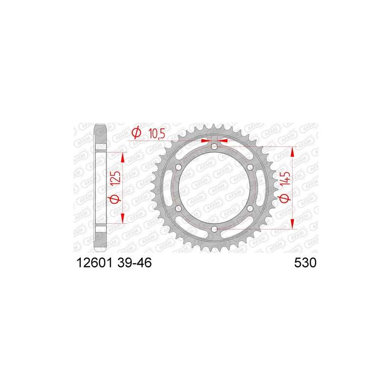 COURONNE ACIER 530 (12601-43 / 50-35004-43 / JTR865.43)