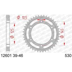 ZAHNKRANZ STAHL 530 (12601-45 / 50-35004-45 / JTR865.45)