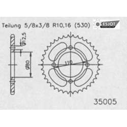 ZAHNKRANZ STAHL 530 (50-35005-38 / JTR284 38)
