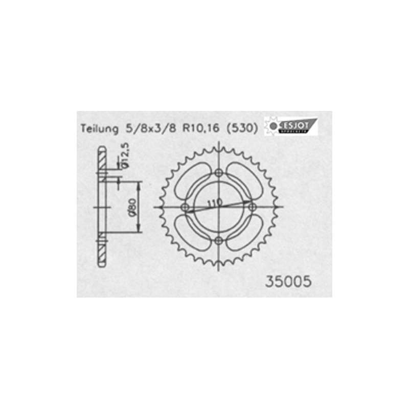 COURONNE ACIER 530 (50-35005-48 / JTR284 48)