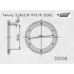 COURONNE ACIER 530 (12503-42 / 50-35008-42 / JTR841.42)
