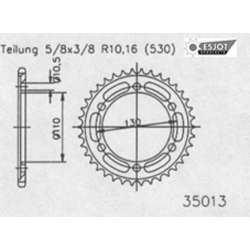 COURONNE ACIER 530 (12813-38 / 50-35013-38 / JTR479.38)