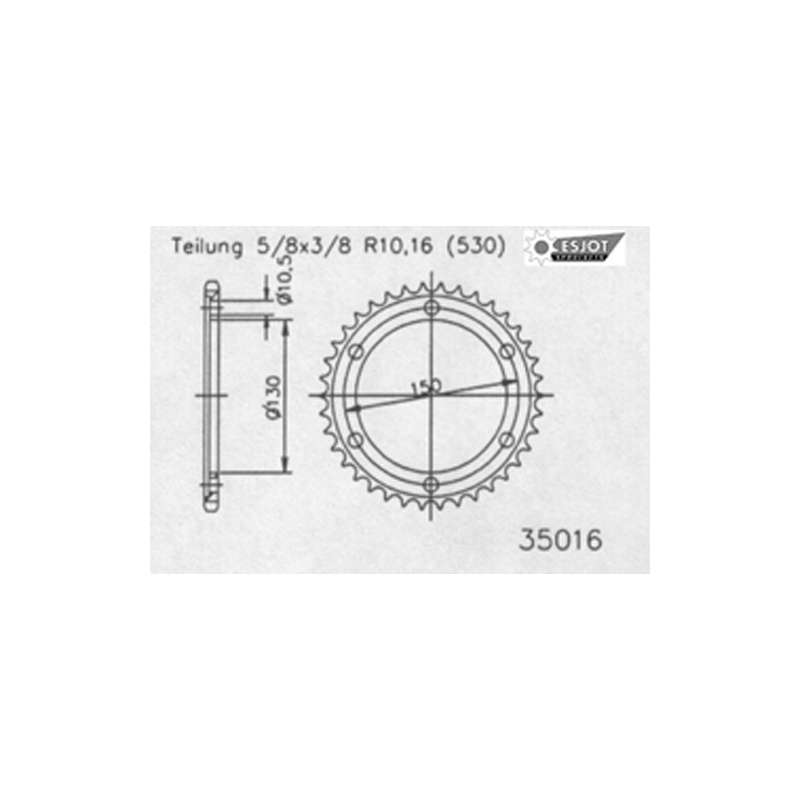 ZAHNKRANZ STAHL 530 (50-35016-45)