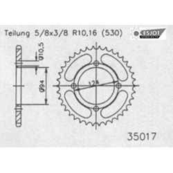 COURONNE ACIER 530 (10505-34 / 50-35017-34 / JTR282.34)