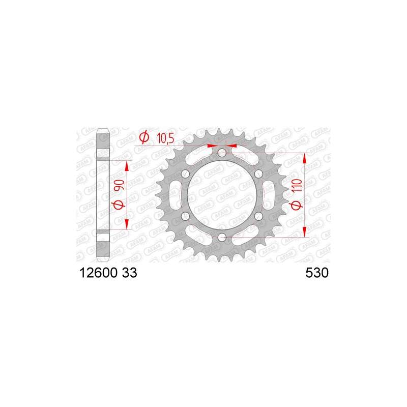 COURONNE ACIER 530 (12600-33 / 50-35019-33 / JTR850.33)
