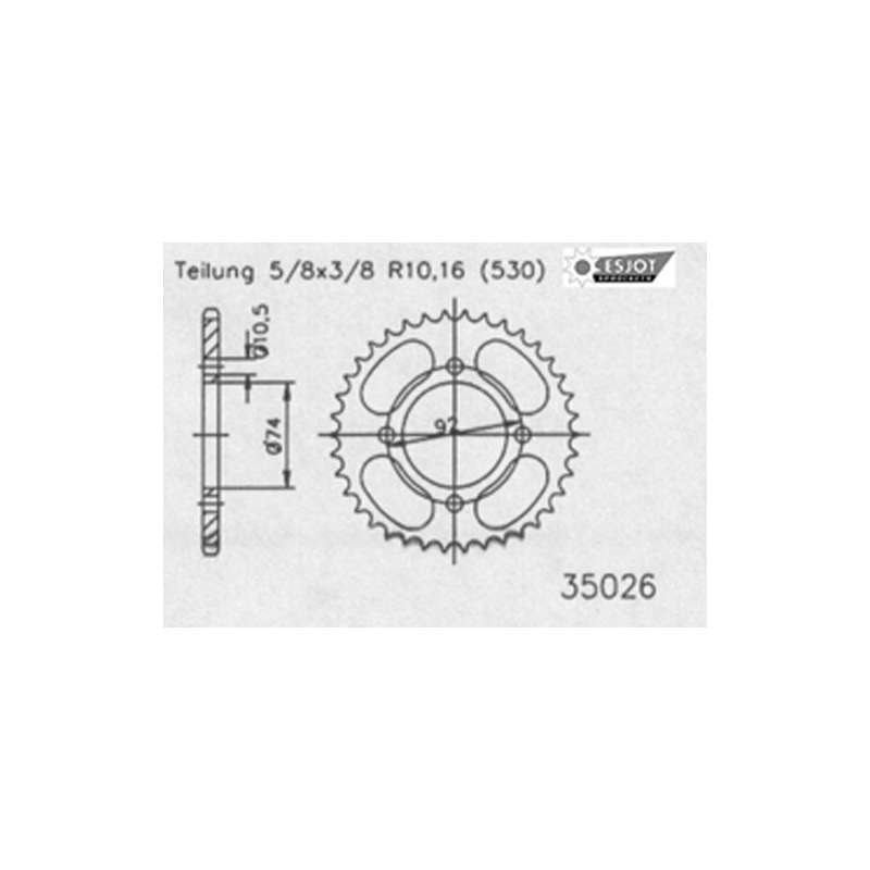 ZAHNKRANZ STAHL 530 (50-35026-39)