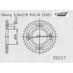 ZAHNKRANZ STAHL 530 (50-35027-41)