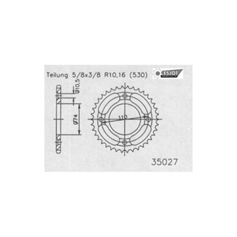 ZAHNKRANZ STAHL 530 (50-35027-41)
