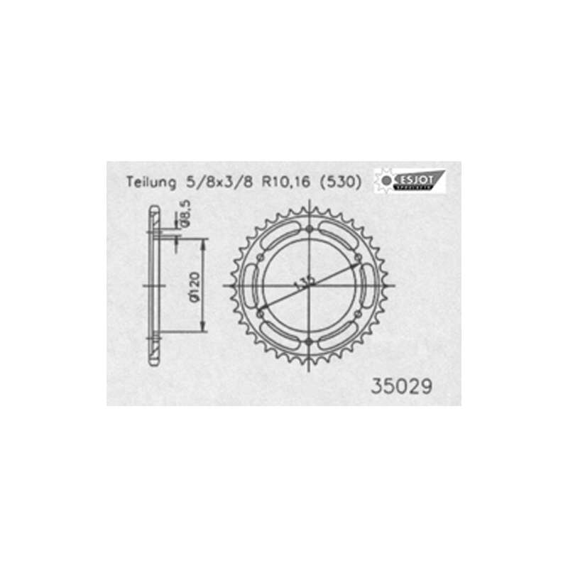 COURONNE ACIER 530 (50-35029-38 / JTR862.38)
