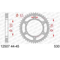 COURONNE ACIER 530 (12507-44 / 50-35029-44 / JTR862.44)