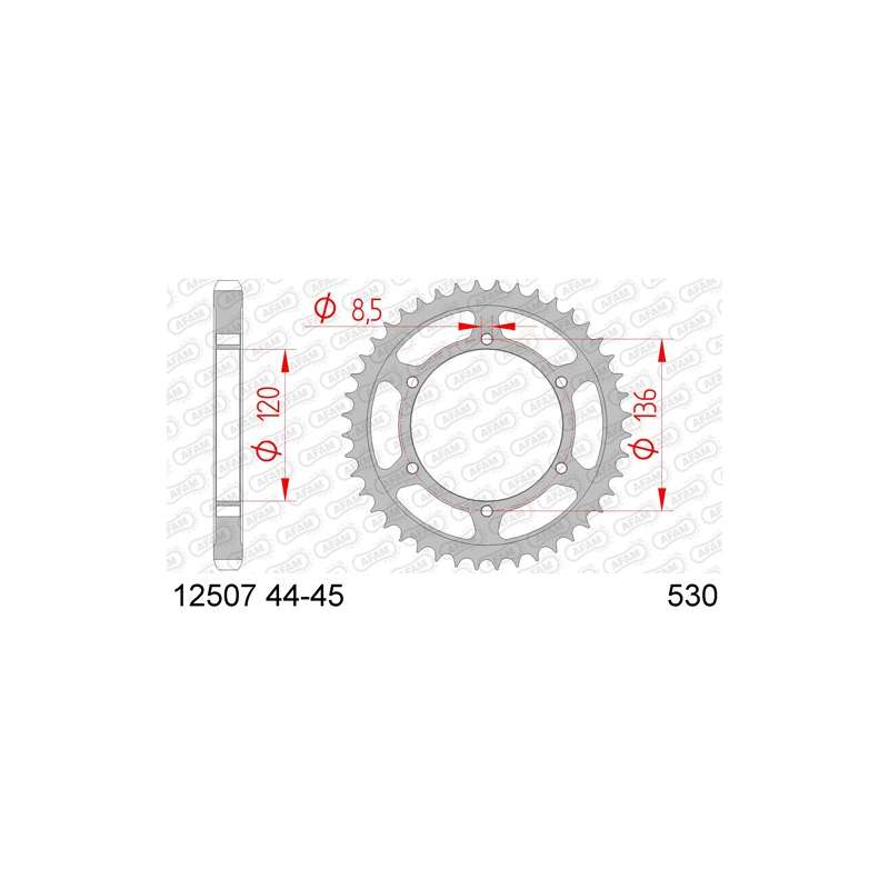 COURONNE ACIER 530 (12507-44 / 50-35029-44 / JTR862.44)