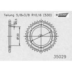 COURONNE ACIER 530 (12507-44 / 50-35029-44 / JTR862.44)