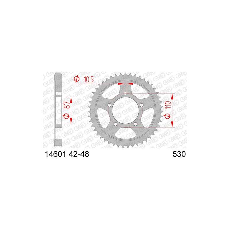 COURONNE ACIER 530 (14601-43 / 50-35031-43 / JTR829.43)