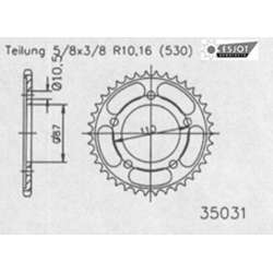 ZAHNKRANZ STAHL 530 (14601-47 / 50-35031-47 / JTR829.47)