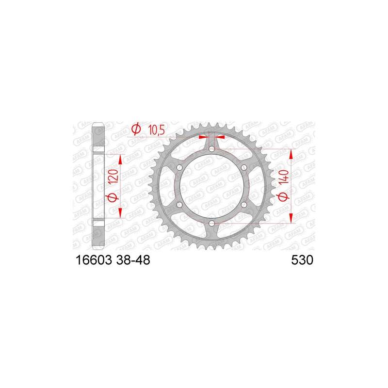 ZAHNKRANZ STAHL 530 (16603-40 / 50-35040-40 / JTR499.40)